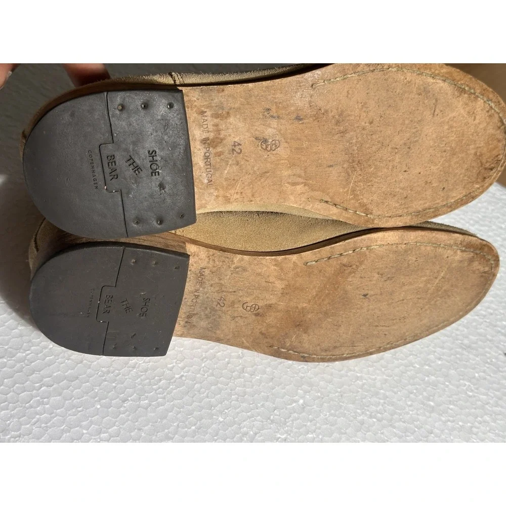 Shoe the Bear Copenhagen Chelsea Boots Men's Size 42 US 9 Tan Suede Lug Soles